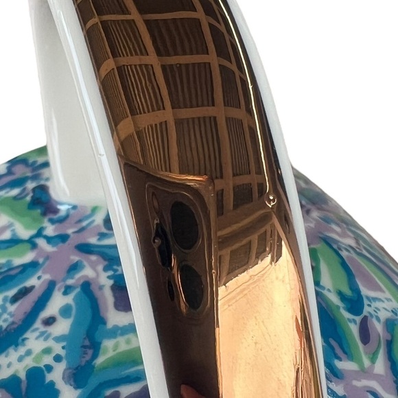 Lilly Pulitzer High Maintenance Round Coffee Mug Set 12 Oz Bright Blue Floral - Picture 10 of 10